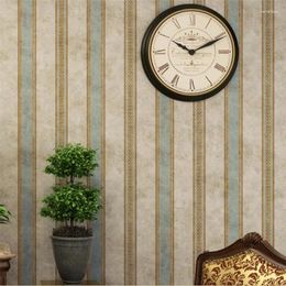 Wallpapers Wellyu Retro Nostalgic Old Vertical Bar American Country Style Living Room Bedroom Study Chinese Striped Wallpaper