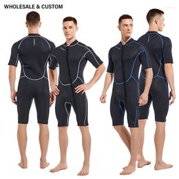 Women's Swimwear 1.5MM Men's Short Sleeve Wetsuit For Summer Sunscreen Warm Snorkelling Surfsuit