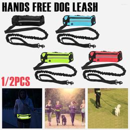 Dog Collars 1/2 Pcs Hands Free Leash Nylon Premium Running With Waist Bag Durable Traction Rope For Walk Training