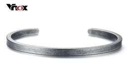 Vnox Vintage Viking Cuff Bracelets Bangles for Men Women Simple Classic Pulseras hombre Stainless Steel Male Jewellery 2202225562218