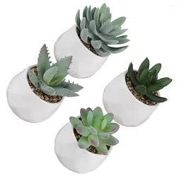 Decorative Flowers 4x Green Artificial Plants Indoor Greene Air Purifier For Healthy Living Environment Succulents Potted