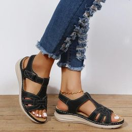 Casual Shoes 2024 High Quality Women's Fashion Sandals Buckle Straps Selling Open Toe Flat