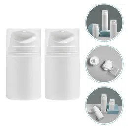 Storage Bottles 2 Pcs Vacuum Lotion Bottle Small Plastic Container Tank Travel Makeup Containers