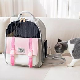 Cat Carriers Pet Carrier Backpack Breathable Travel Outdoor Shoulder Bag Foldable Out Portable Supplies