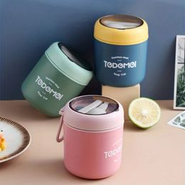 530ml Food Thermal Jar Insulated Soup Cup Thermos Containers Stainless Steel Lunch Box Thermo Keep for School Children 240422