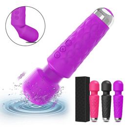 Other Health Beauty Items Powerful Mini AV Magic Wand Vibrator for Women 20 Modes Clitoris Stimulator Dildo G Spot Marbator Massager Toys for Adult T240510