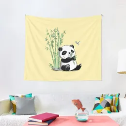 Tapestries Panda Eating Bamboo Tapestry Kawaii Room Decor Decore Aesthetic