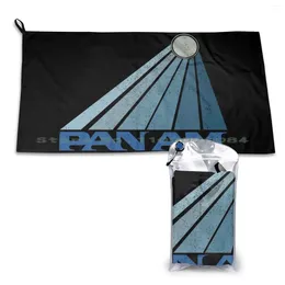 Towel Pan Am Sunset Logo Black Distressed Blue Sunbeam Quick Dry Gym Sports Bath Portable Fran?ois Boucher Francois Of