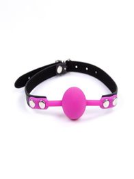 VIP Love Breathable Black Silicone Mouth Gag Lockable Adjustable Belt Slave Training Bondage Gear Sex Product 174185774817