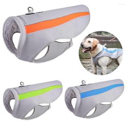 Dog Apparel Summer Big Vest Jacket Travel Hiking Cooling Clothes Reflective Uv Protection Cooler Labrador Golden Retriever Costume Coat