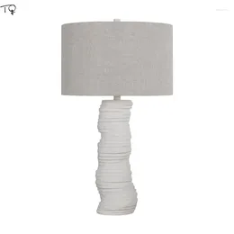 Table Lamps Noridc Design Minimalist Resin Lamp For Living Room Decoration LED E27 Modern Light Fixtures Bedroom Bedside Sofas El