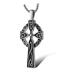 Pendant Necklaces Vintage Viking Irish Concentric Knot Necklace For Men Retro Lrish Celtics Religious Male Jewelry 24Inch2080278