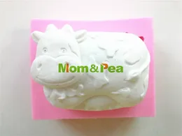 Baking Moulds Mom&Pea 0468 Dairy Cattle Shaped Silicone Mold Cake Decoration Fondant 3D Soap