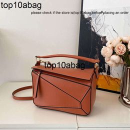 loewebag Bag Stylish Design Bag Women's Handbag Geometric puzzles Handheld Leather wallet Classic luxury Colour contrast crossbody bag