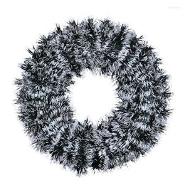 Decorative Flowers Artificial Christmas Wreath Simulated Pine Garland Hoop Modern Decor 16.5inch For Windows Mantle Home