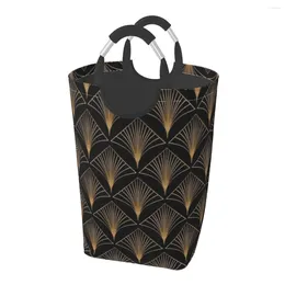 Laundry Bags Art Deco Geometric Gold Black Pattern A Dirty Clothes Pack