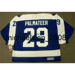 Vin Weng Men Women Youth MIKE PALMATEER 1978 CCM Vintage Turn Back Hockey Jersey Goalie Cut Top-quality Any Name Any Number