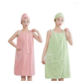 Towel Coral Fleece Water Ripple Bath Skirt Adult Students Can Wear Towels At Home Iadies Soft Absorbent Thick Bathrobes