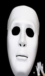 Halloween Christmas Festival Masquerade JabbaWockeeZ dance Party hiphop Decoration Ornaments Dress props White ghost Mask glove1731145