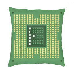 Pillow Luxury CPU Processor Circuit Board Sofa Cover Polyester Computer Chip Throw Case Home Decorative