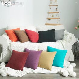 Pillow LOZUJOJU 11 Colors Simple Modern Style Solid Sofa Cover Bed Cases For Car Office 45x45cm 1PC