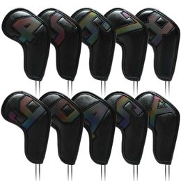 High Quality Golf Extended Digital Protection Club Head Hat Cover, Iron Rod Set, 10 Pieces