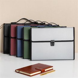 Storage Bags A4 Multi-layer Organ Bag Folders For Documents Zipper Information Briefcase File Folder Student Test Paper Holder Archivador