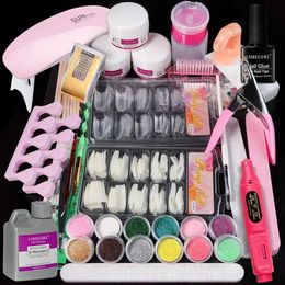 Nail Art Kits Full Acrylic Powder Set 15ml Gel Manicure Kit With And 6W LED Light For Nail Extension DIY Complete Starter Kit T240510