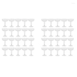 Disposable Cups Straws Plastic Champagne Flutes - 60Pcs Clear Glasses For Parties Cup