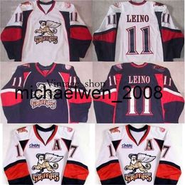 Vin Weng Grand Rapids Gryphons 17 Mark Cullen 11 Ville Leino Mens Womens Youth 100% Embroidery cusotm any name any number Hockey Jerseys