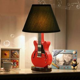 Table Lamps Atmosphere Cartoon Guitar Lamp Modern Designer Decorative Desk Lights Kids Room Bedroom Bedside Study Livng Studio