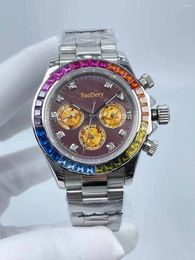 Wristwatches 40mmMen's Shell Face Watch - Calendar Window Mechanical Precision