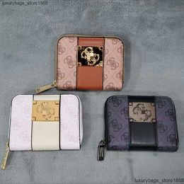 75% Discount on Factory High Quality New Guesse Home Simple Short Pu Letter Womens Multicolor Wallet Silver Bag Purse7QUH
