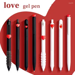 Kawaii Stationery Aesthetic Supplies School Items Love Heart Gel Pens Cute Funny Ballpoint Pen Elegant
