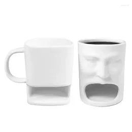 Mugs Funny Man Face Coffee Ceramic Latte Tea Cup DIY Novelty Cookie Suitable For Home El Bar Usage