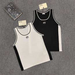 High Quality Vest Top Designer Luxury Edition Small Fragrant Wind Contrast Tank Top with Modal Cotton Sweetness Sexy lingerie 0512