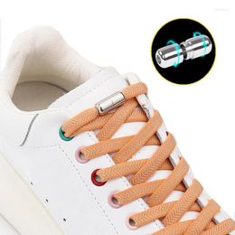Shoe Parts Elastic Laces For Sneakers Flat Shoelaces Without Ties Metal Lock Fast On And Off Young Students Lazy Shoes Lace