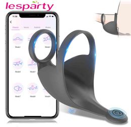 Nxy Sex Vibrators Bluetooth Testicle Vibrator for Men Penis Massager Ring Dildo Toys Cuisine Belt App Remote Control Prostate Mass2237229