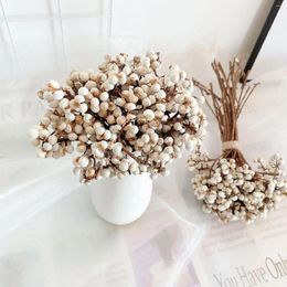 Decorative Flowers Natural White Tallow Tree Berries Dried Flower Stem Wedding Floral Decor For Room Kitchen Farm Christmas
