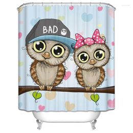 Shower Curtains Selling 3D Animal Bird Peacock Print Nordic Style Curtain Hook Natural Landscape Home Decoration Bathroom