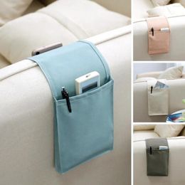 Storage Bags Armrest Organiser Cotton Dual Pocket Pouch Keep Tidy Reusable Bag