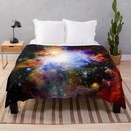 Blankets Galaxy Dark & Colourful Orion Nebula Throw Blanket Sofa Quilt Personalised Gift For Decorative Fluffys Large