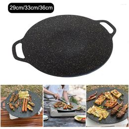 Pans BBQ Grill Pan Non-stick Cooking Pot Multi-purpose Induction Cooker Round For Outdoor Camping Kitchen Bakeware Household Tools