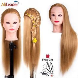 Mannequin Heads High quality human body model head for hair training professional salon and beauty doll hairstyle Q240510