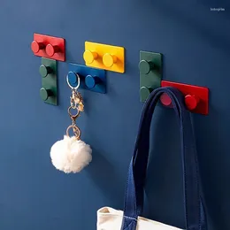 Hangers 4 Pieces Wall Mounted Self Adhesive Keys Coat Holder Living Room Bathroom Hooks Hanging Plastic Organizer