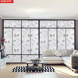 Window Stickers 30/45/90cm Glue-free Static Glass Sticker Opaque Living Room Bedroom Frosted Film Bathroom Sliding Door Household