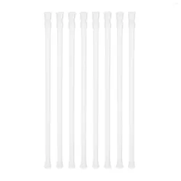 Shower Curtains 8 Small Tension Rods 15.7 Inch To 28 Spring Extendable Curtain Rod For Kitchen Cabinet
