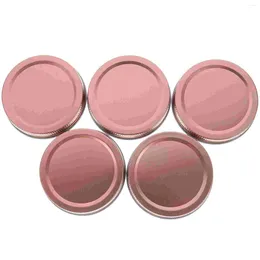 Dinnerware 12 Pcs Stainless Steel Mason Jar Lids Tins Canning Caps Tinplate Reusable Covers