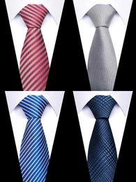Neck Tie Set Tie Pocket Squares Set 2023 New Style Wholesale Mix Colours Wedding Gift Necktie Men Blue Plaid Suit Accessories Fit Business