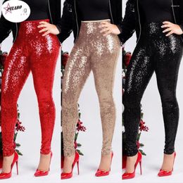 Women's Pants Y2k Glitter Sequin Sexy Skinny Women Trousers Push Up High Waist Black Female Winter Club Pencil Bodycon